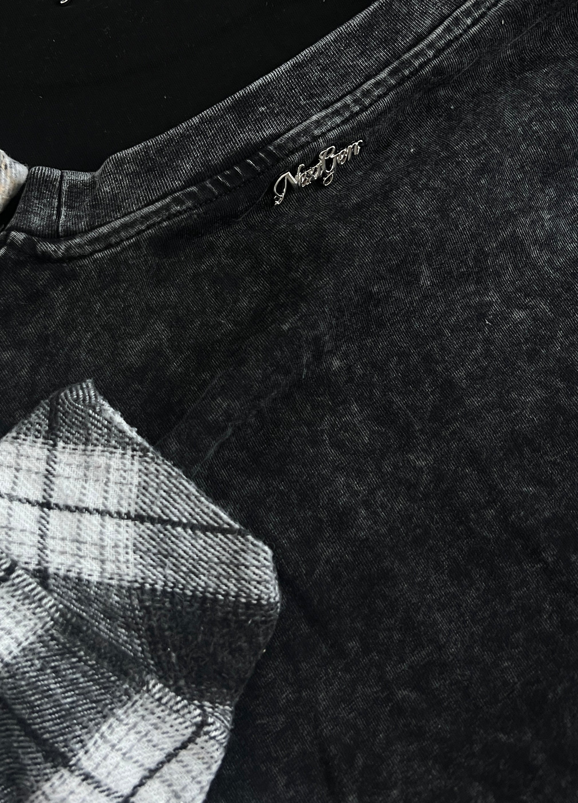 Double layered Tee Washed Grey