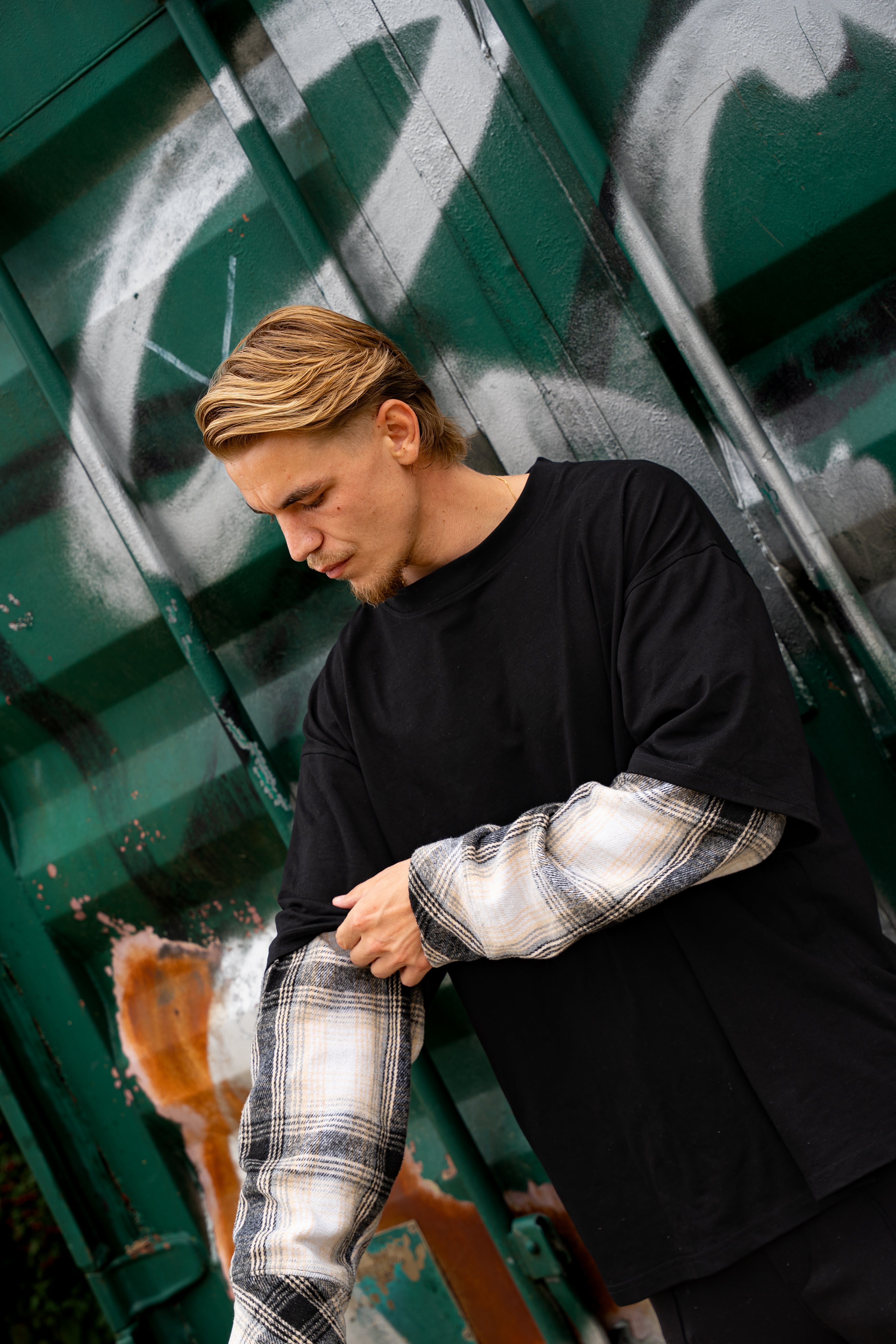 Double Layered Tee Black